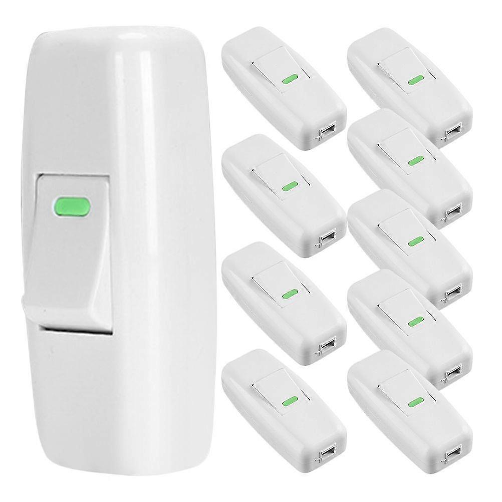 10Pcs Inline Cord Switch Table Lamp Replacement Switch Part Small Inline Switch for Lamp Cord