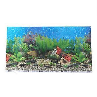 Sticker de fond pour aquarium, papier peint décoratif double face pour la décoration de votre aquarium.