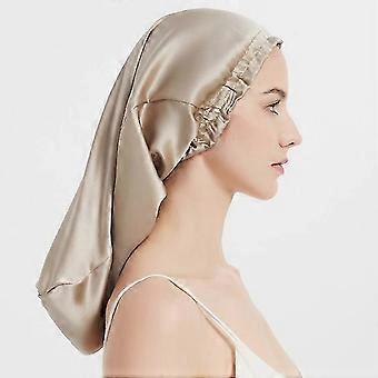Mulberry Silk Night Cap For Long Hair,long Silk Bonnet Sleep Cap