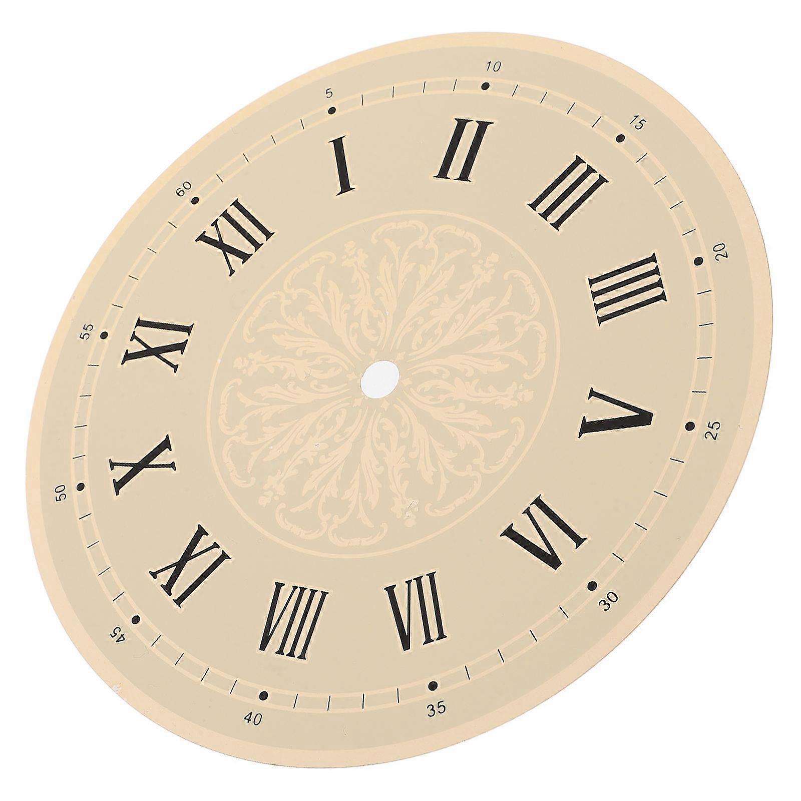 Clock Dial Plate Iron DIY Dial Replacement for Wall Clock 2Pcs Round Shape