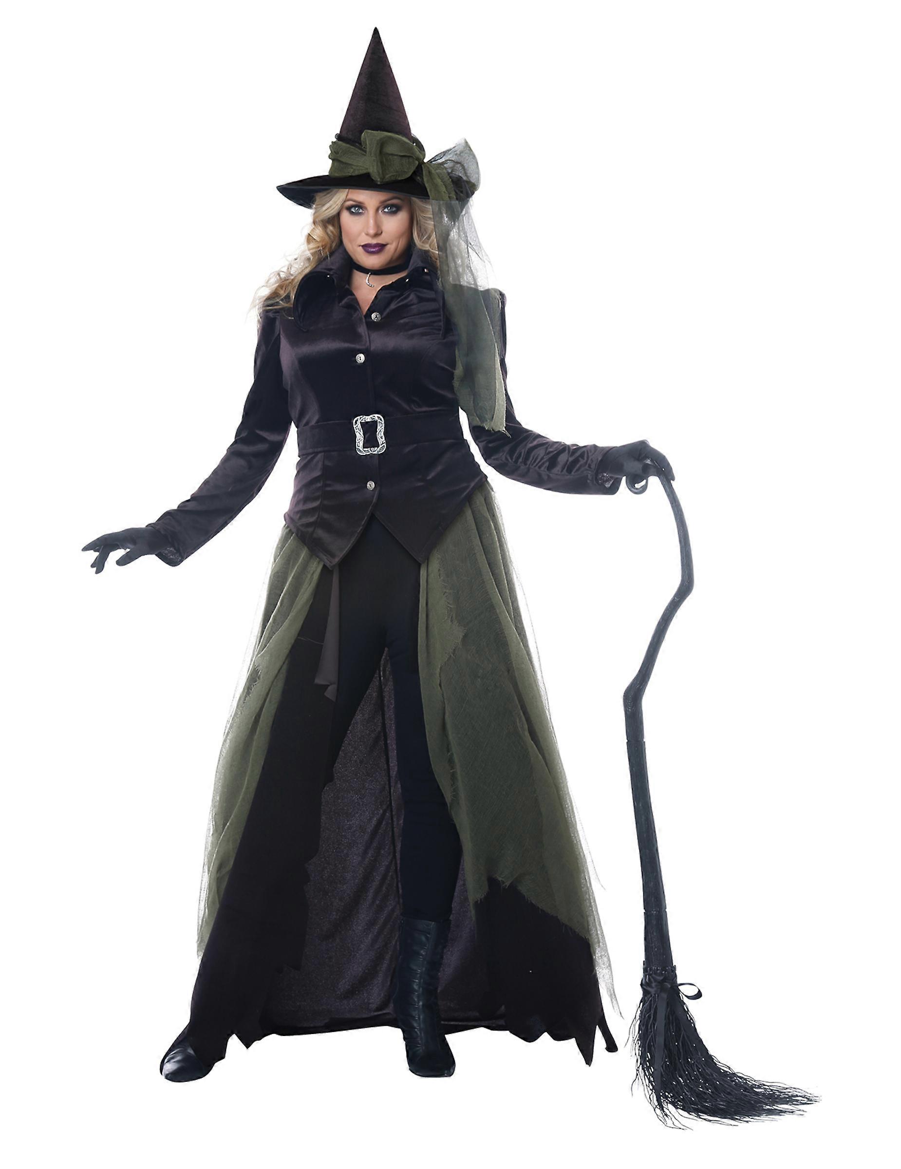 Women's plus size gothic witch costume