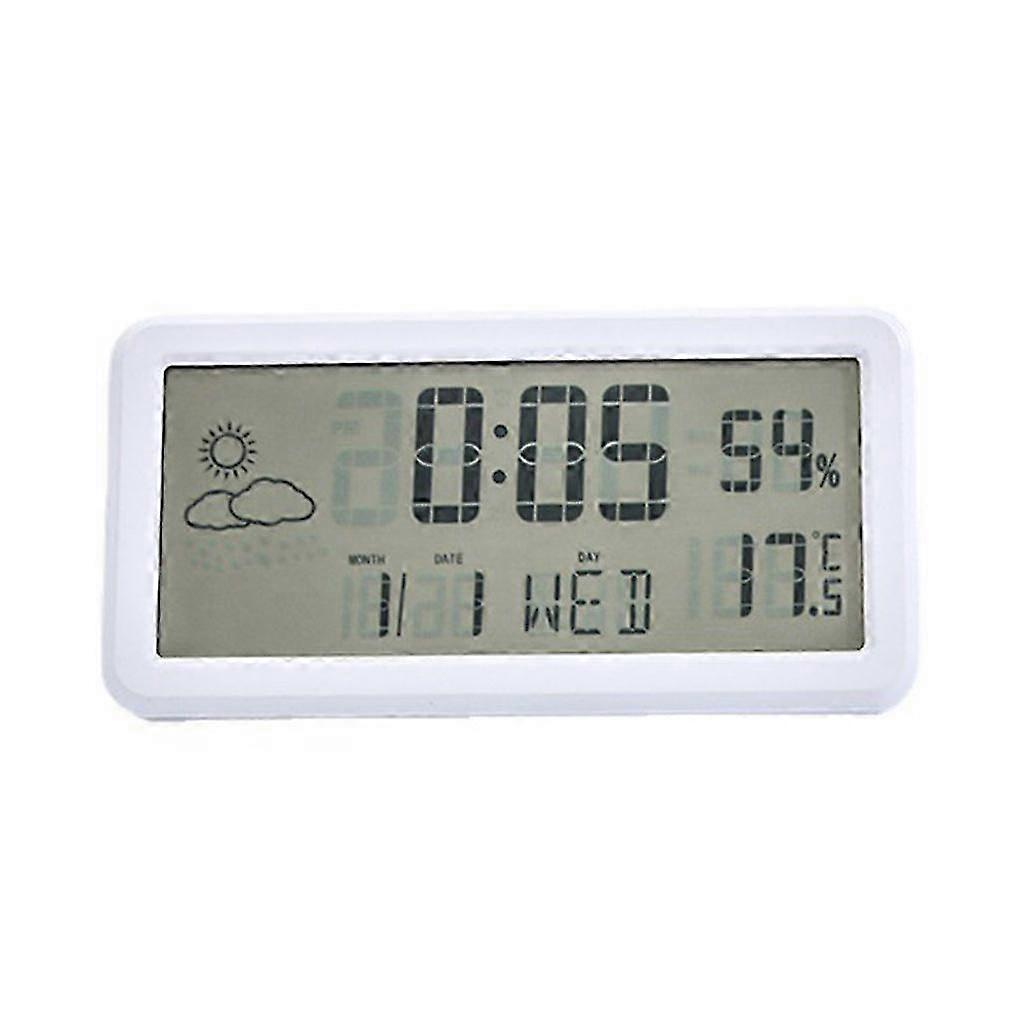 Clock Thermometer Hygrometer Smart Time Display Black White Clocks compatible withRoom