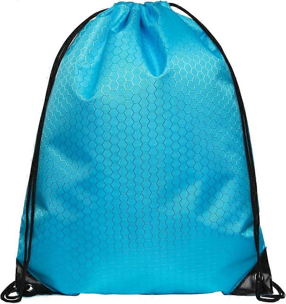 Opaque Drawstring Schoolbag - Football Pattern - Grey
