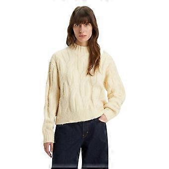 Levis Womens/Ladies Isabel Cable Knit Mock Neck Relaxed Fit Sweater Top