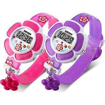 Kinder Uhr Mädchen Blumenform Uhr Neuheit Cartoon Digitaluhr