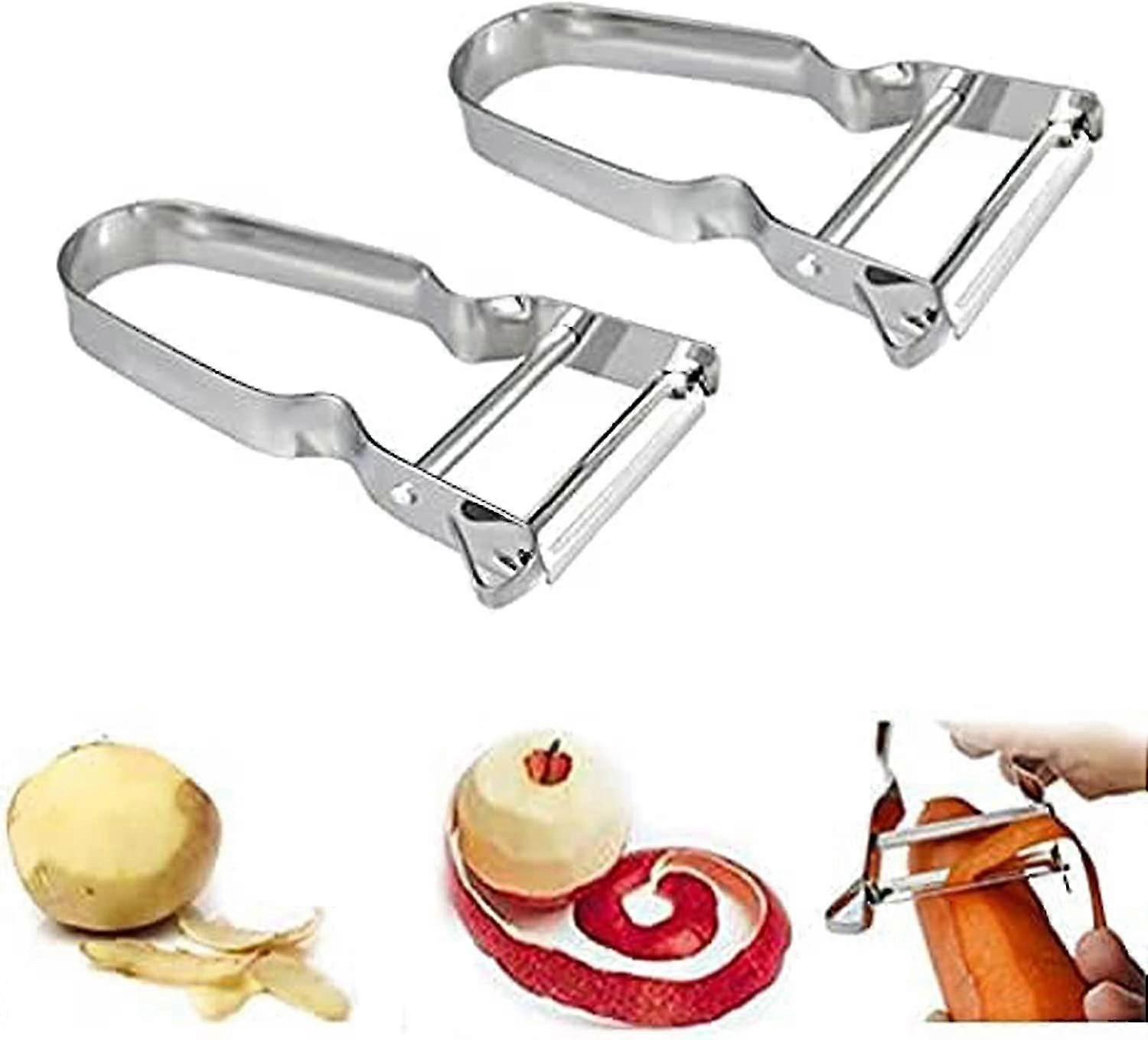 2pcs Edelstahl Sparschäler