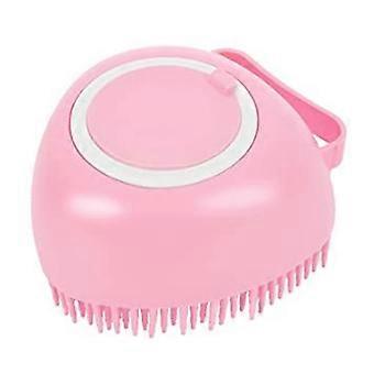 (hjärta rosa) Hund Katt Badborste Kam Silikon Gummi Hund Grooming Borste Silikon Valp Massageborste Hår Päls Grooming Rengöringsborste Mjuk Schampo Dispenser