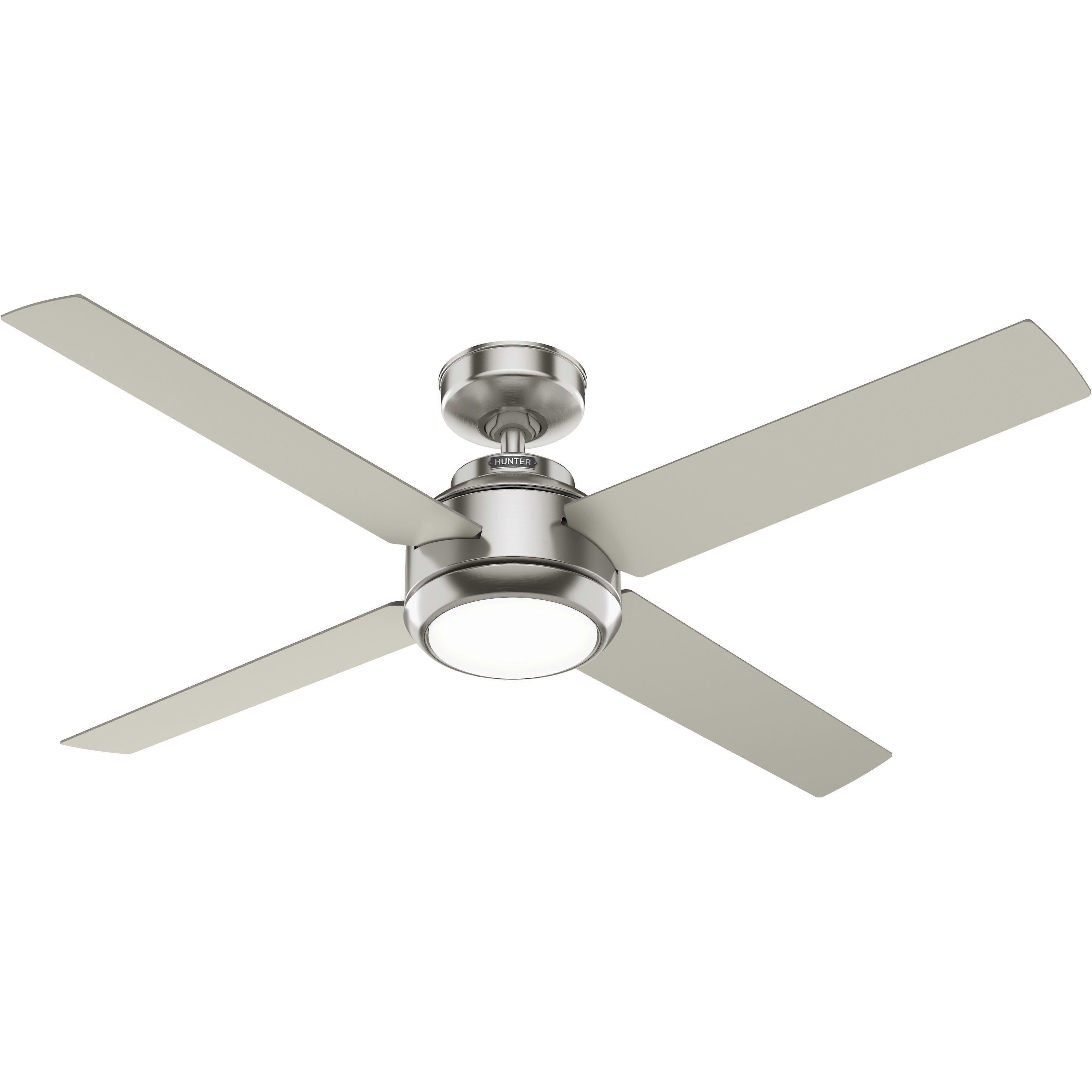 DC ceiling fan Greta Nickel with LED & remote control