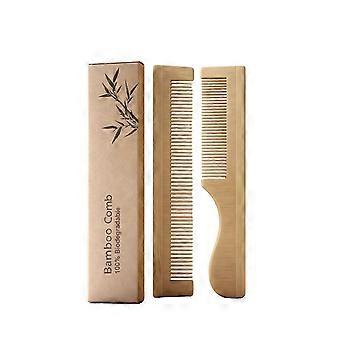 Amz Bamboo Pocket Beard Comb Daily Multi-Part Combing Beard Hair Family Travel Portable Care Double Comb Set