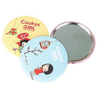 Pocket Mirror Mini Compact Makeup Mirror for Daily Use Pink Round