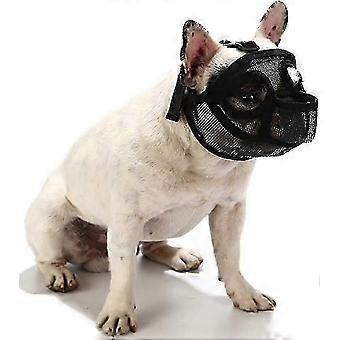 Muzzle Compatible with Dogs With Flattened Muzzle-adjustable, Breathable Muzzle Compatible with Dogs With A Short Snout, Bulldog Muzzle Anti-bite, Che