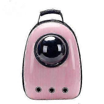 Pet Bubble Rucksack, PVC Pet Carrier with Semi-sphere Window, Adjustable Padded Straps, Built-in Security Leash, Ventilation, Reflective Strap, For Sm