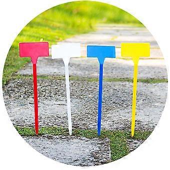 10pcs Waterproof Plant Labels Nursery Garden Tags Markers Garden Insert Tag Re-usable Plant Labels Size L (Blue)