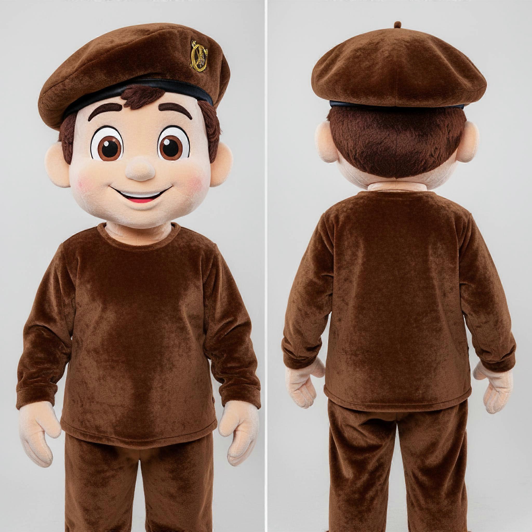 MASTICOT Brown Friendly Civil War Soldier Mascot