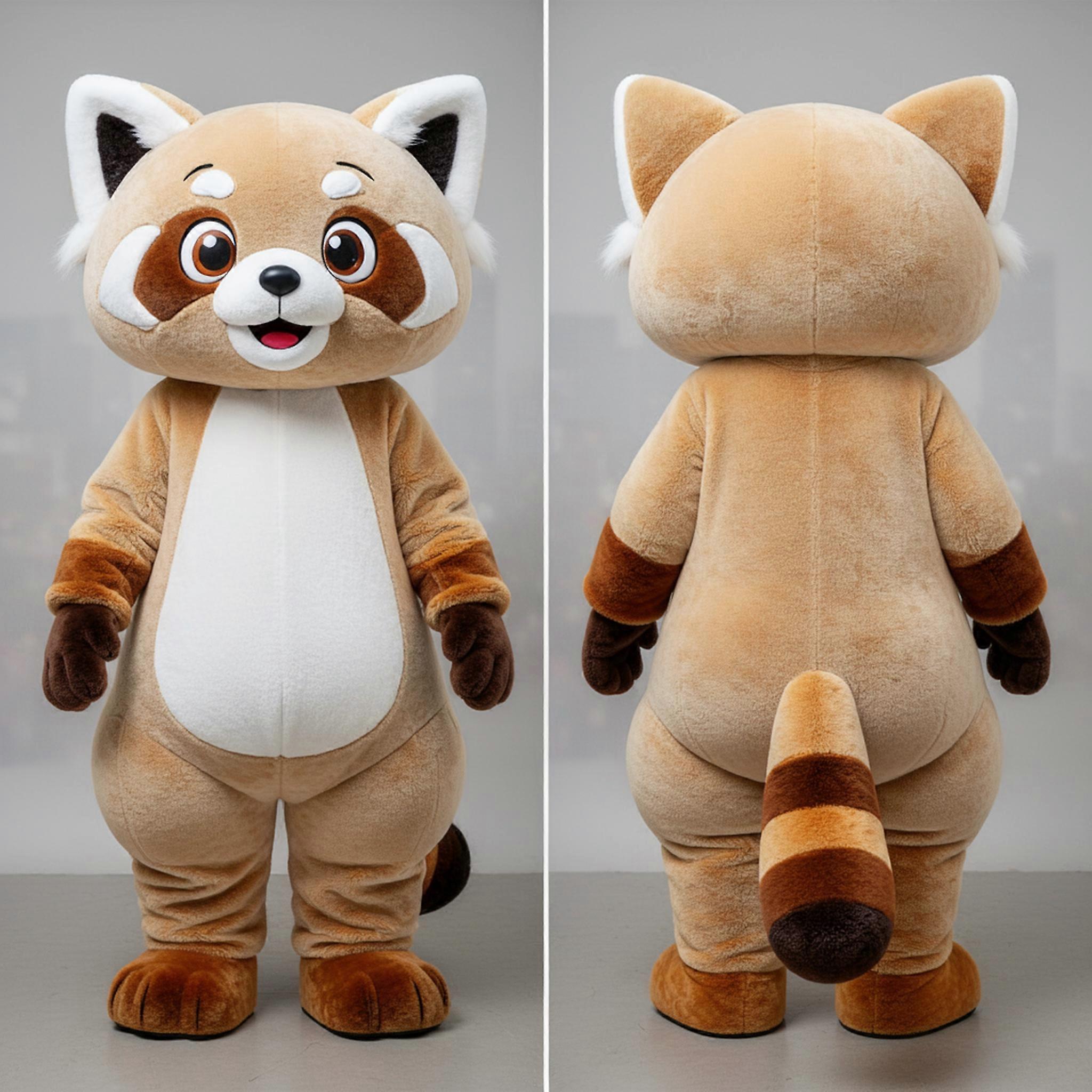MASTICOT Velvety Soft Red Panda Mascot