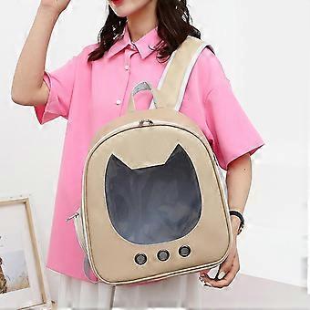 Lemmikkien kantoreppu, suuri ikkuna, khaki, PVC, PU-nahka, 26-27