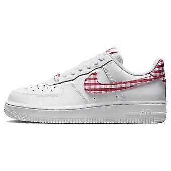 Nike Air Force 1 Low '07 Essential White Mystic Red Gingham Women's DZ2784-101