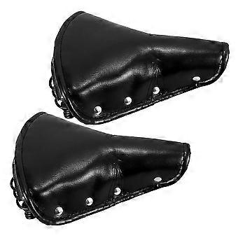 Bicycle Saddle Retro Black Wide Suspension PU & Aluminum Alloy for Vintage Bikes & Leisure Rides