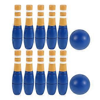 Children Bowling Pins Wood Set for Kids Indoor Use 1Set Bowling Pins