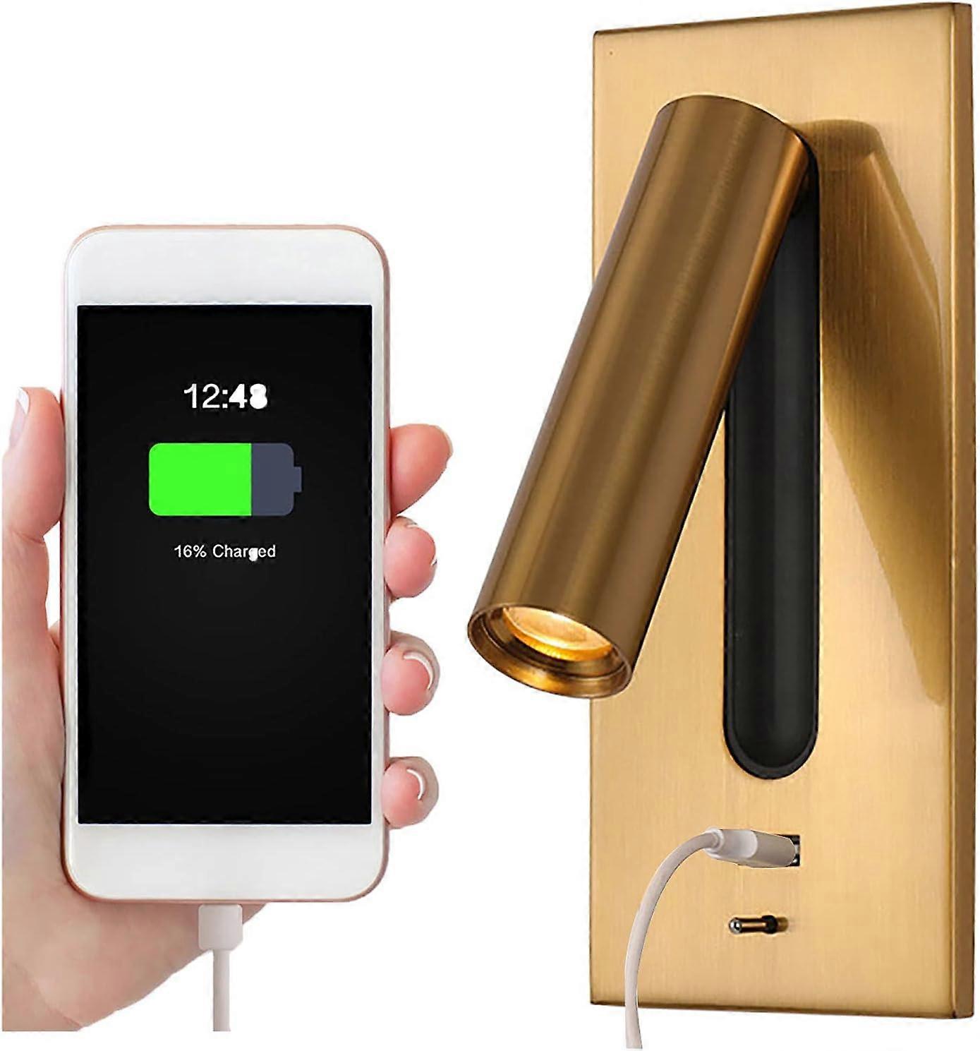 Integrated Bedroom Reading Wall Sconce With Hidden Switch
