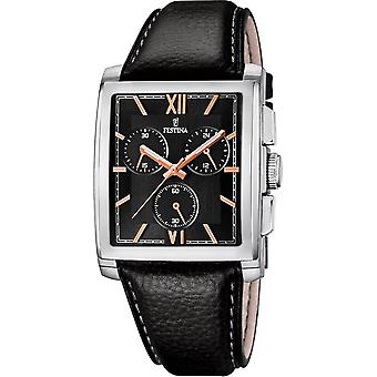 Festina chronograph watch for Women Analog Quartz with Cowhide Bracelet F16756/A
