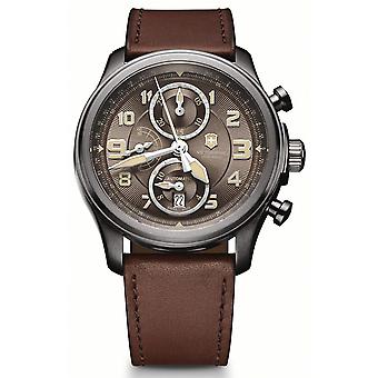 Victorinox fanteria vintage automatico analogico uomo orologio con Cowhide Bracelet V241520