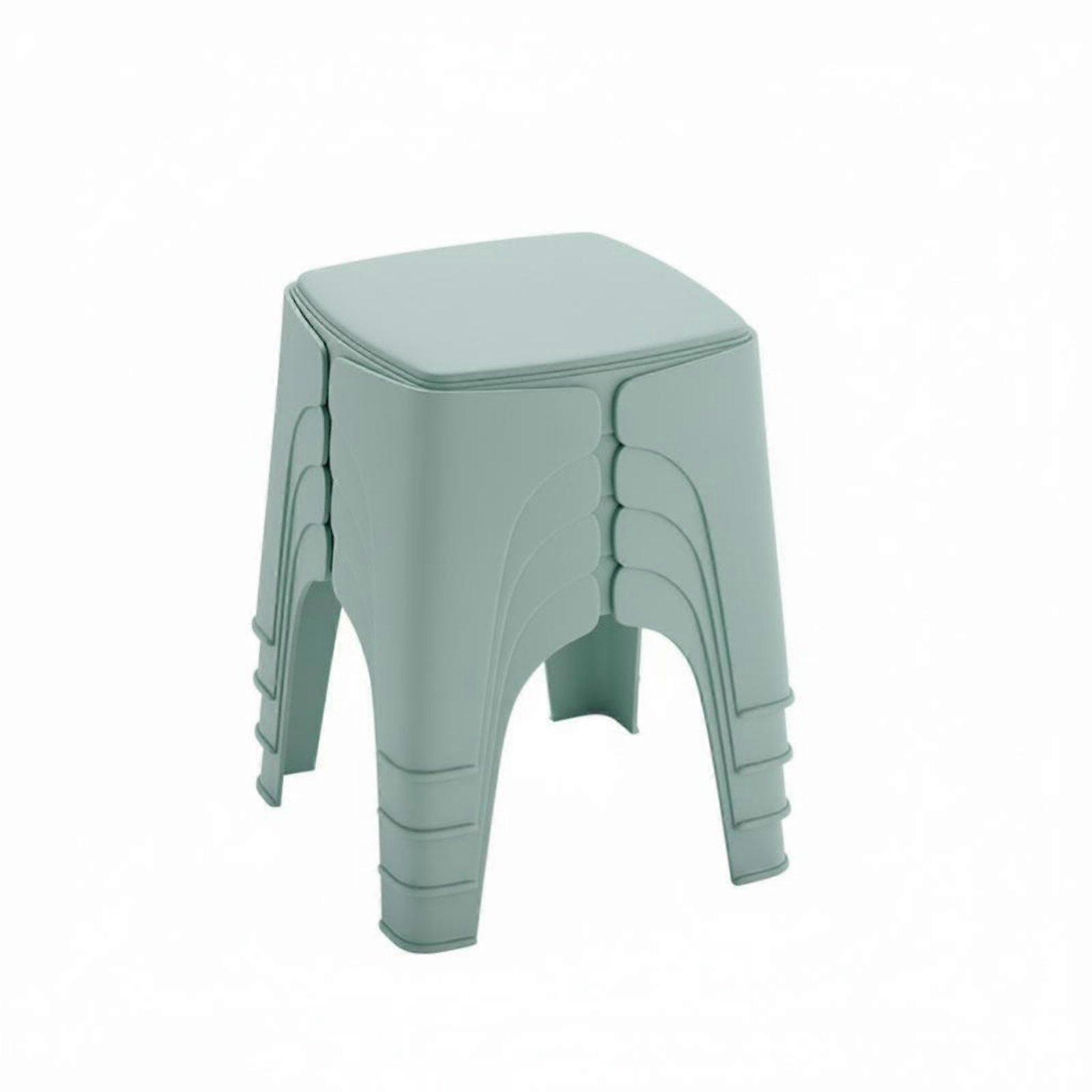 Padded Square Stool Stackable Design Four-Legged Square Stool adaptable Backless