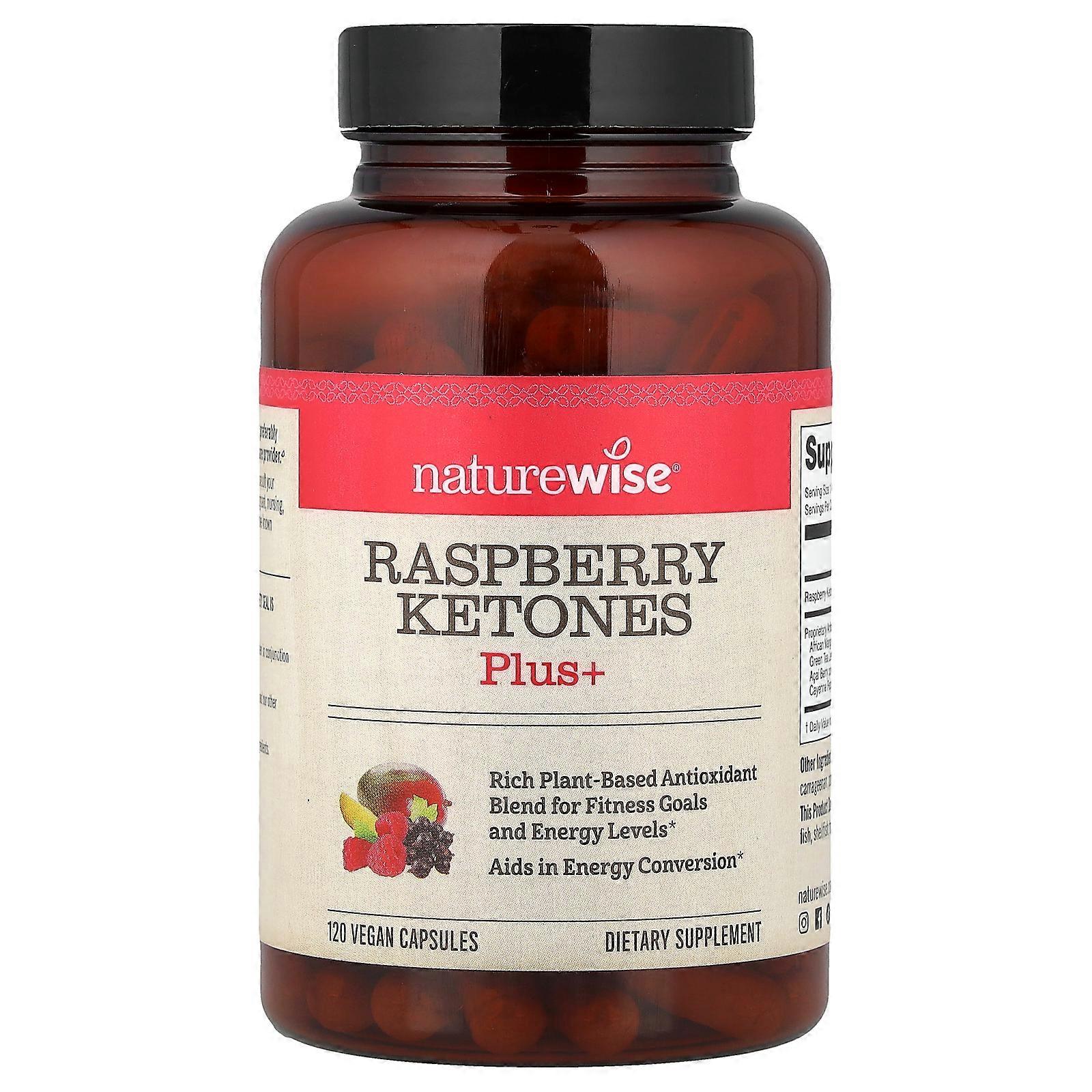 NatureWise, Raspberry Ketones Plus+, 120 Vegan Capsules