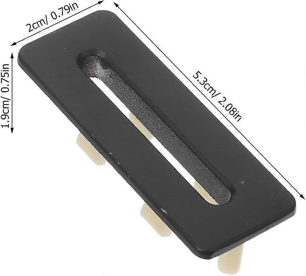 Overflow Hole Cover 2Pcs Black Copper Rectangular for Bathroom Basin Effortless Installation