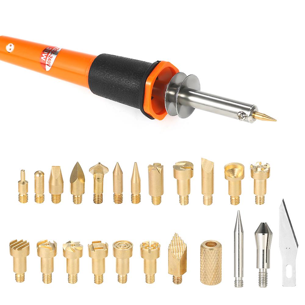 30w 24pcs Wood Pyrography Tool Set Wood Burning Kit