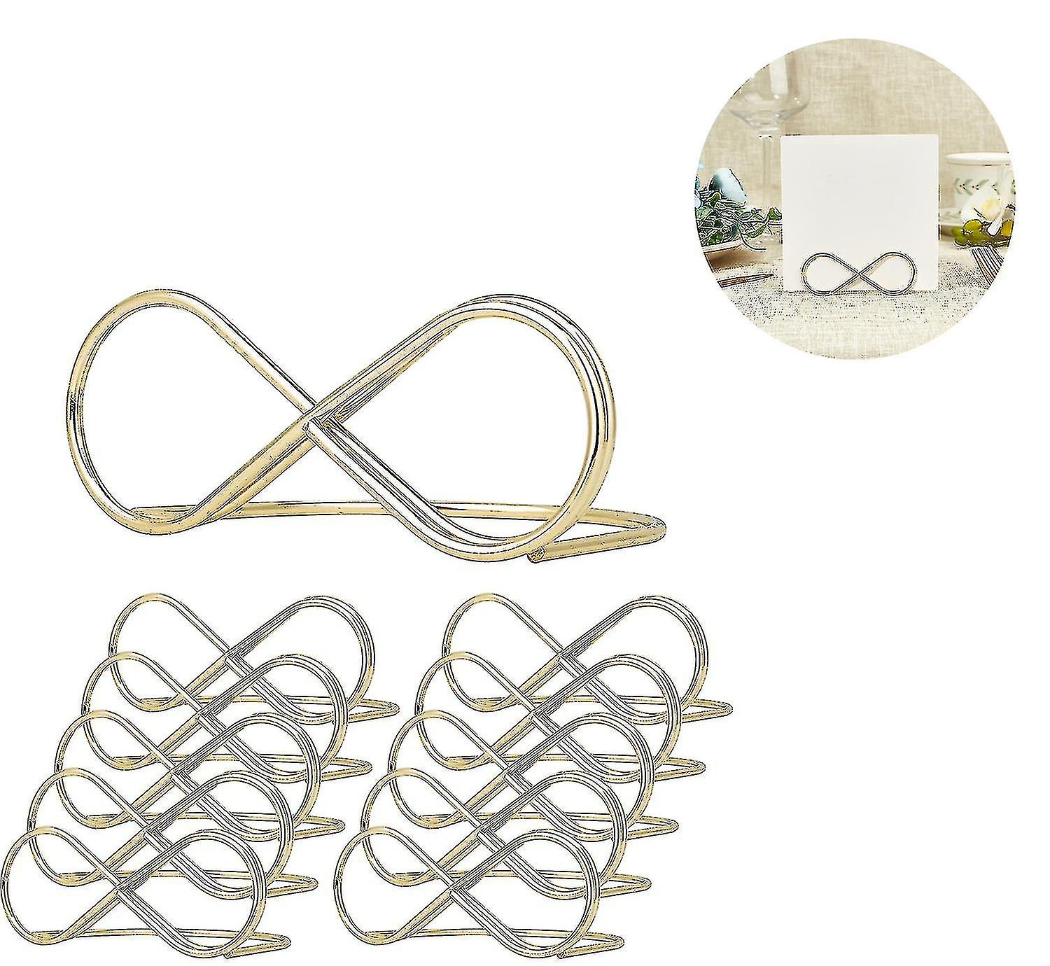 Gold Iron Message Clip Table Number Holder Stand10pcs-gold