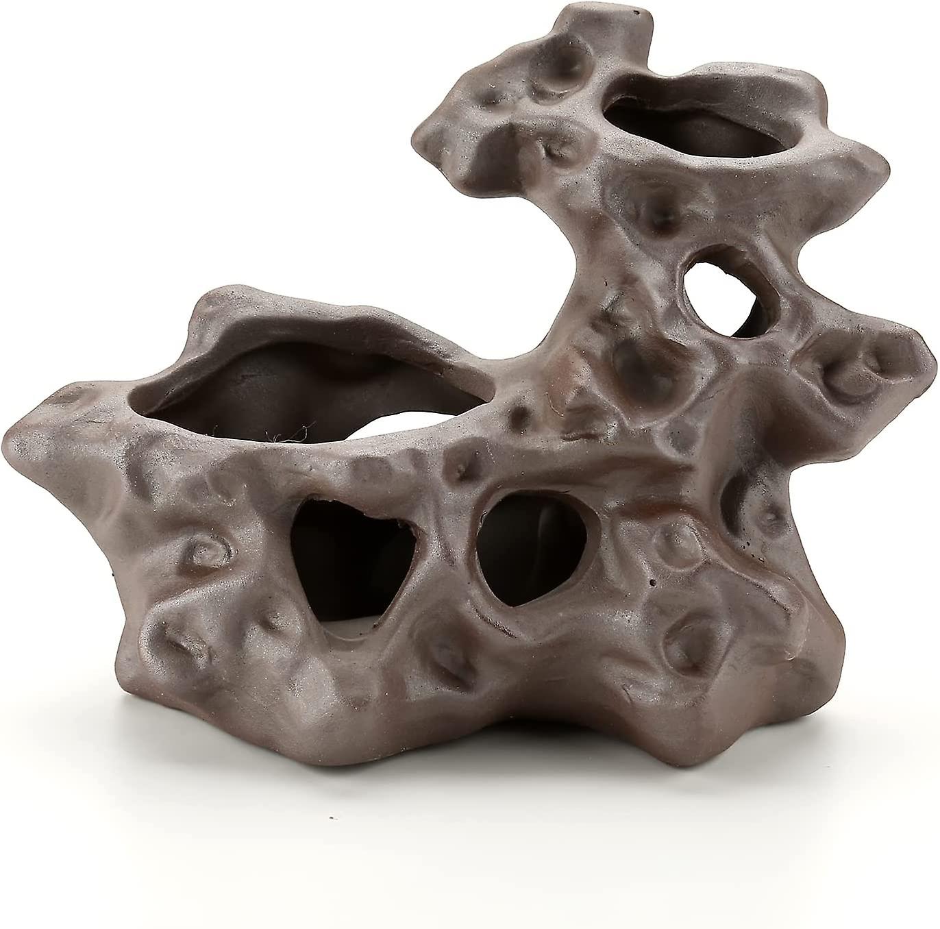 Aquarium Hideaway, PIT Fish / Shrimp cave Stone, for Fish hiding; Decorative ceramic aquarium (rock bunker)