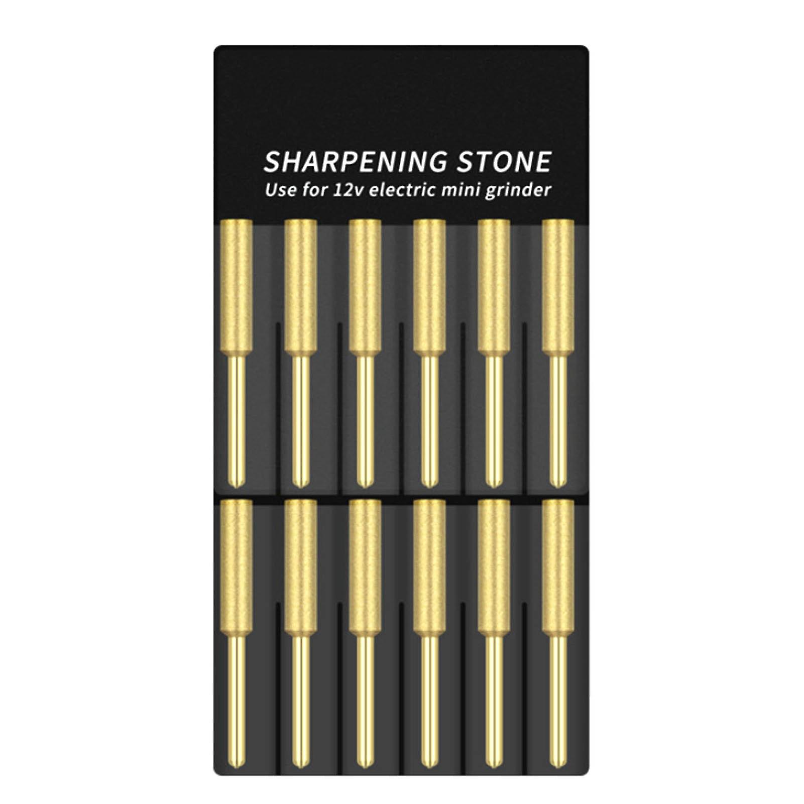12pcs Chainsaw Bits Titanium Plated Diamond Sharpener High Hardness