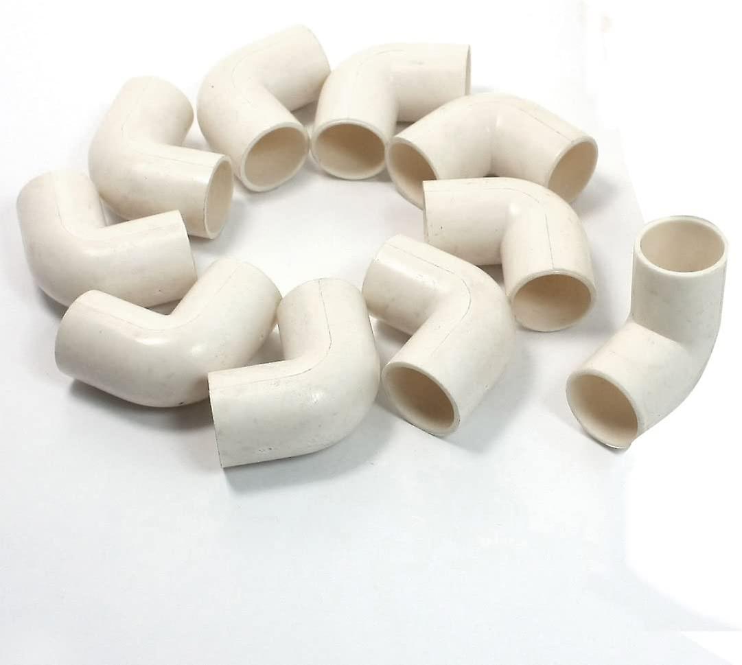 10pcs PVC Elbow 16mm Inner Dia 90 Degree Connector Pipe Fitting White