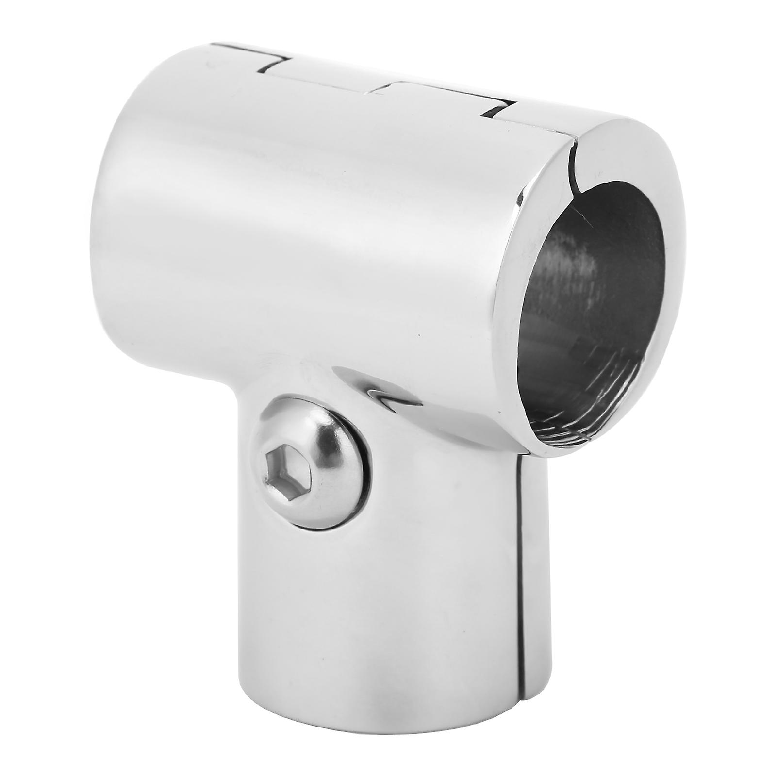 Stainless Steel Tee Split Connector 3 Way Tube Connecting Pipe Fittings for Boat 22/25mm