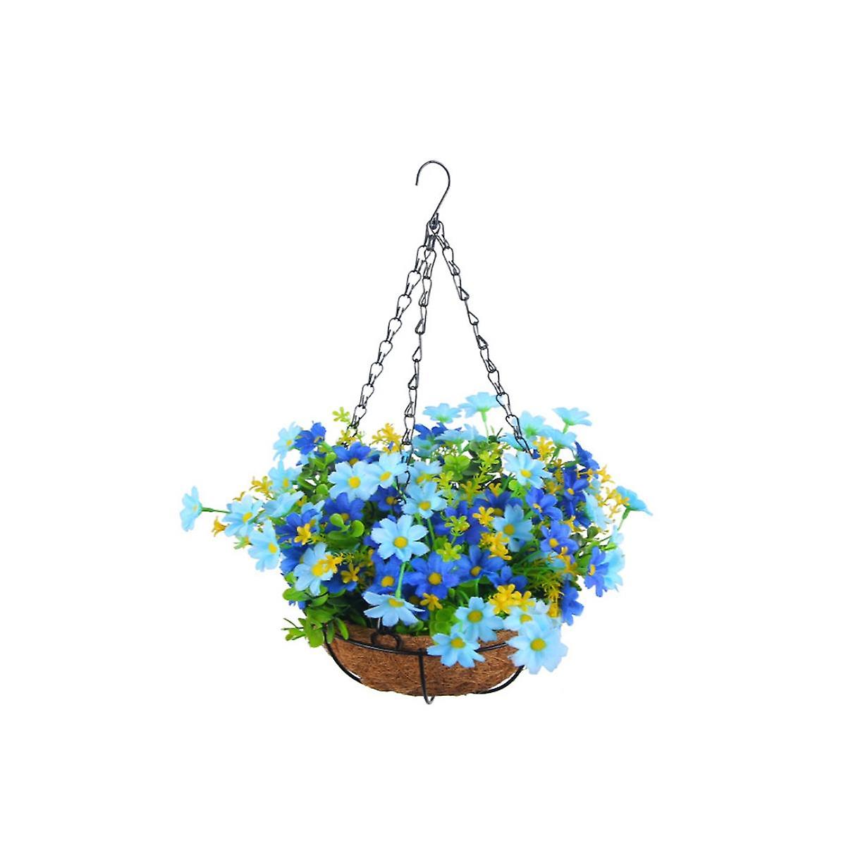 Artificial Hanging Flowers in Basket for Patio Lawn Garden Decor, for the Decoration of Outdoors an