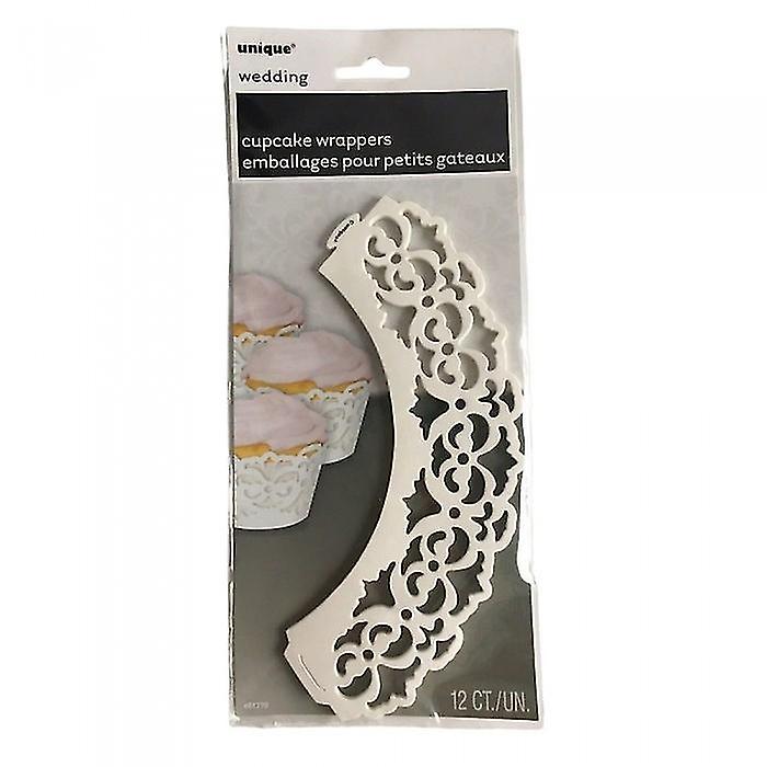Unique Party Die Cut Paper Cupcake Wrappers (Pack of 12)