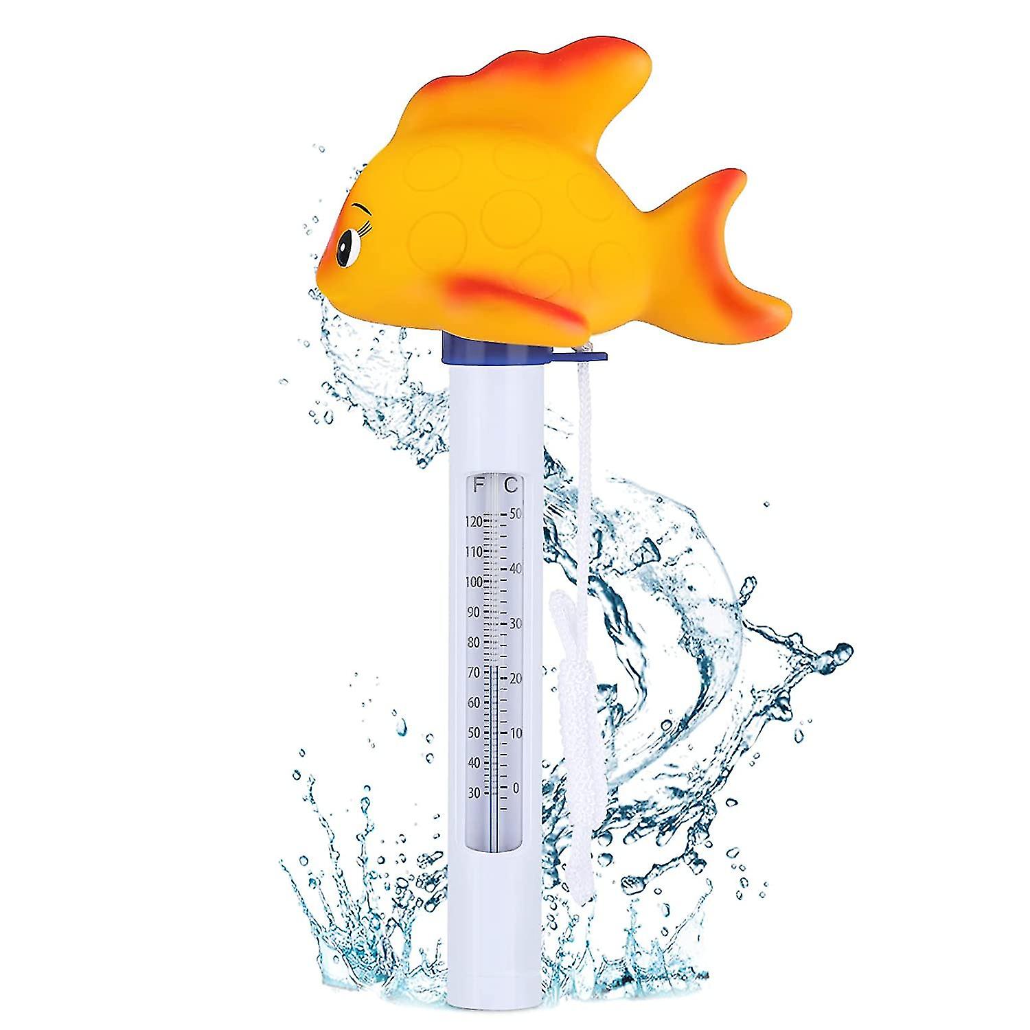 Swimming Pool Thermometer, Large Easy To Read Thermometer With Rope, Floating Thermometer For Outdoor And Indoor Swimming Pools, Spas And Hot Tubs