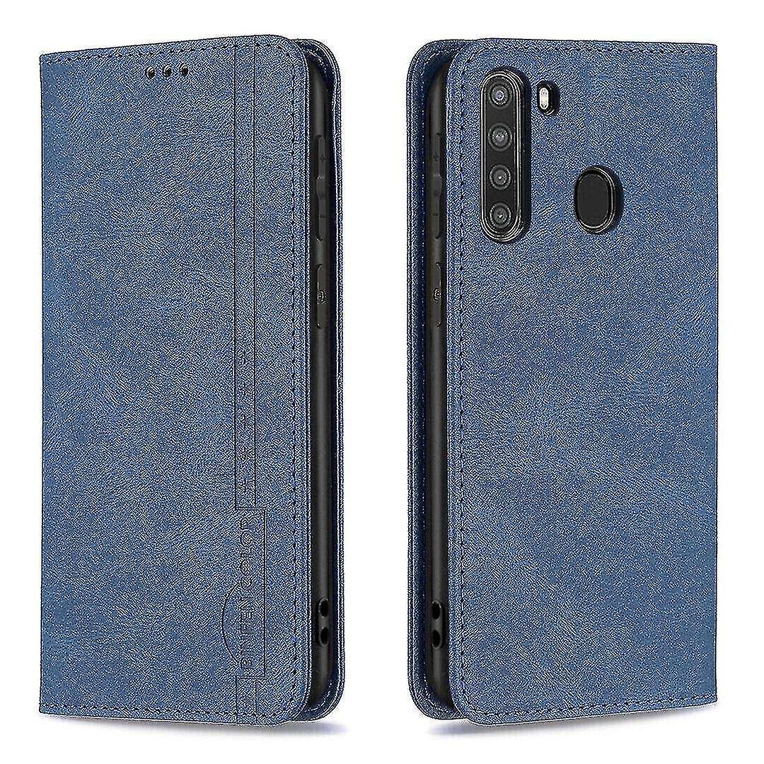 Compatible Samsung Galaxy A21 Case Wallet Magnetic Closure Foldable Protective Anti-theft Brush Cove