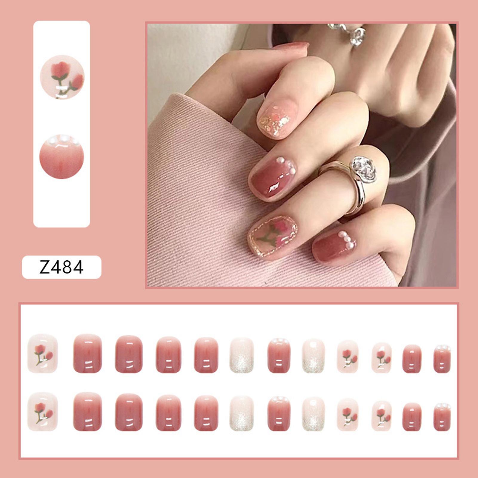 Fairy Pink Press-on Nails Comfortable Wear False Nails