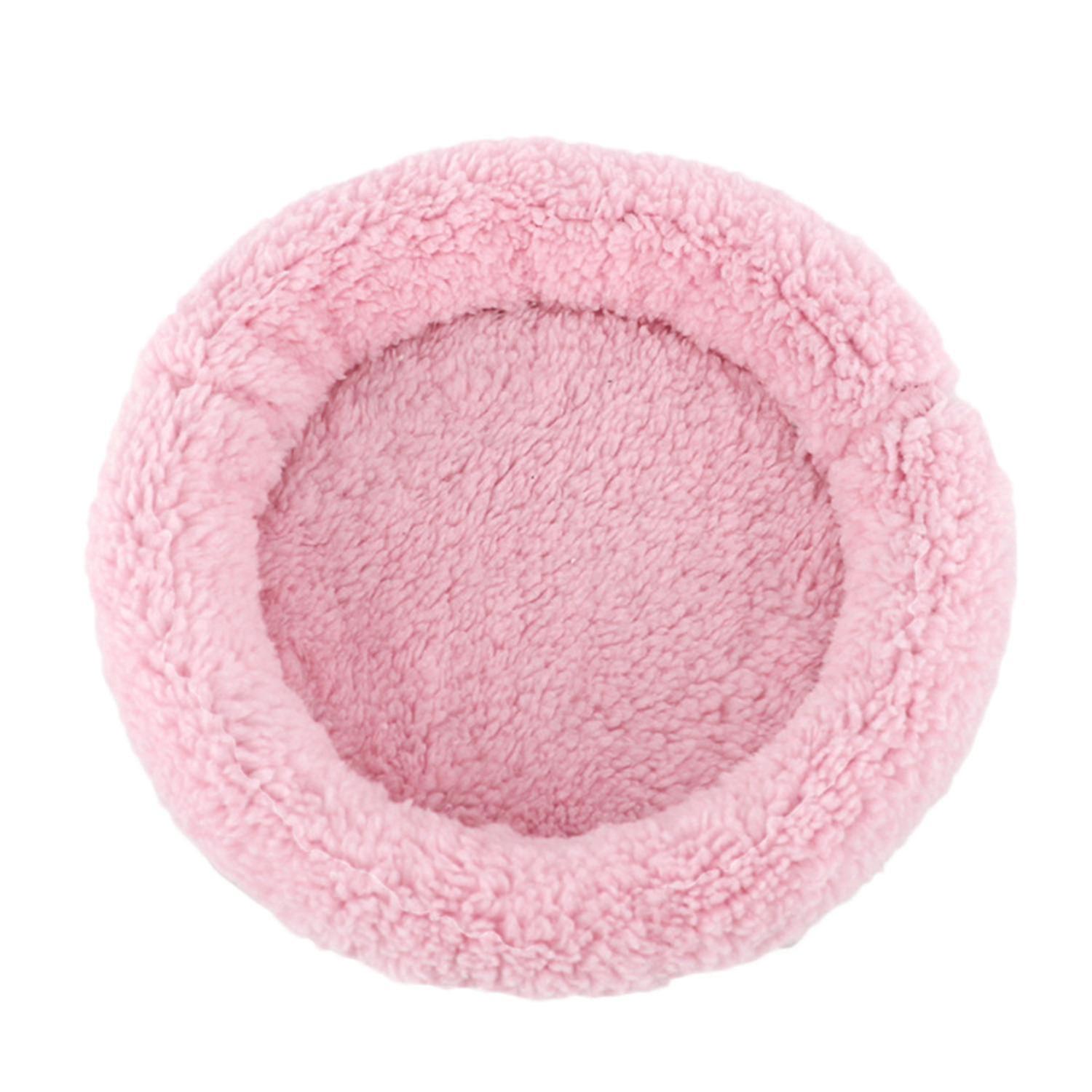 ZHOUBA Pet Bed Round Shape Pilling Resistance Plush Pet Sleeping Bed for Home