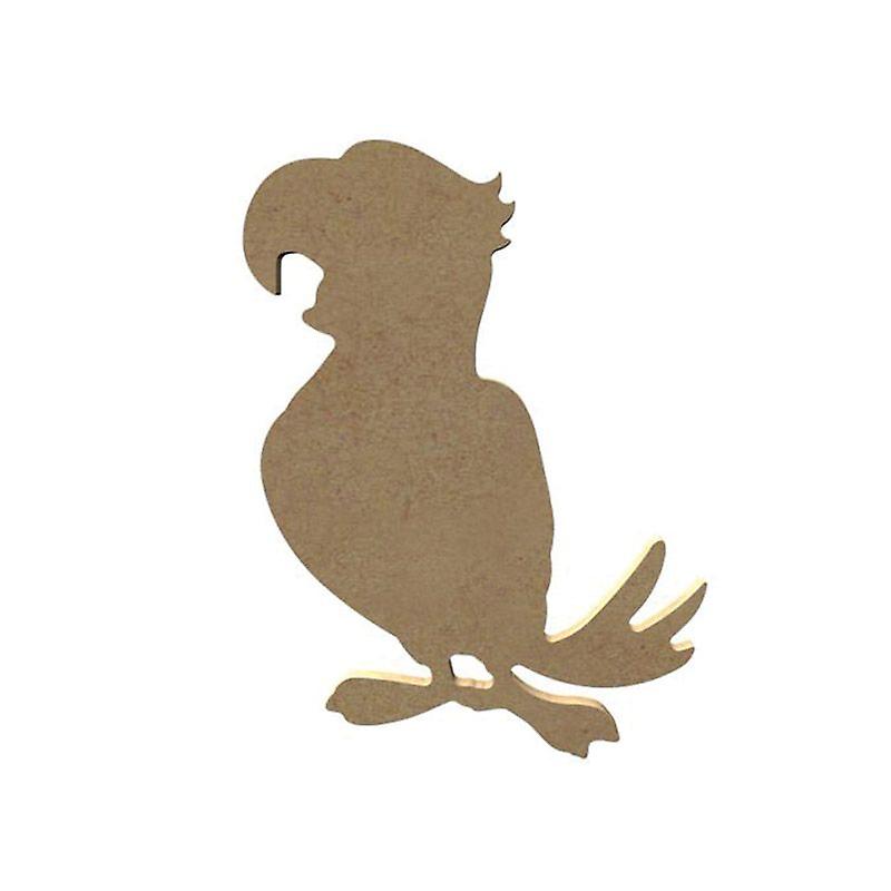 MDF wood parrot to decorate - 15 cm