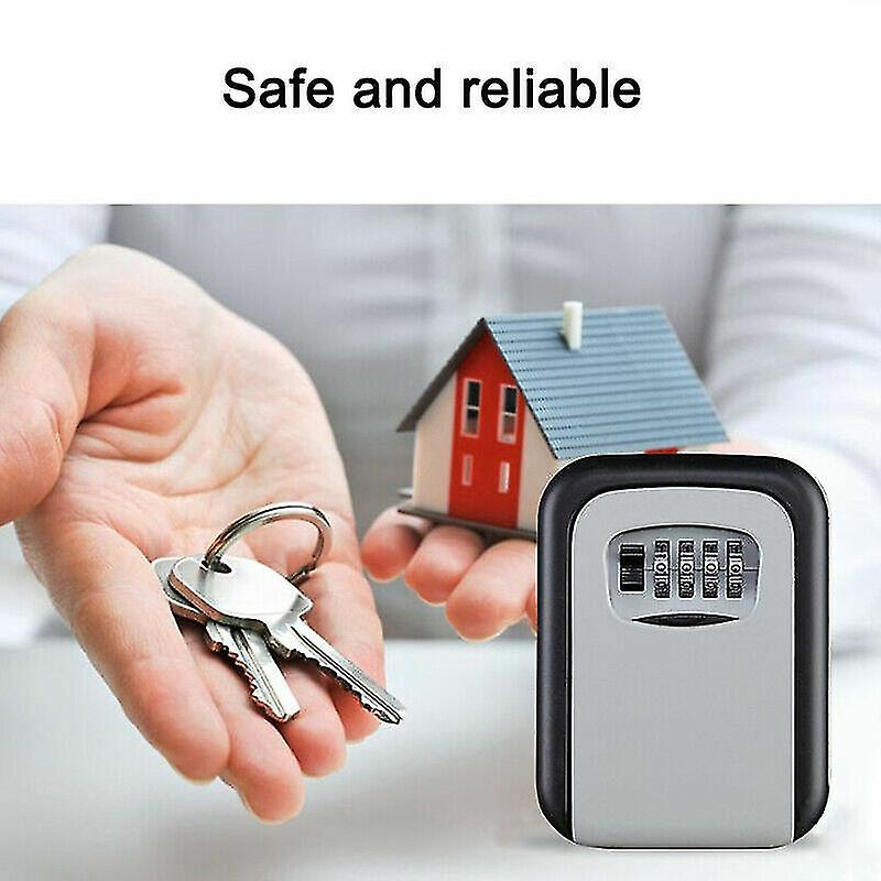 4 Digit Outdoor High Security Wall Mounted Key Safe Box Code Lock Storage Case