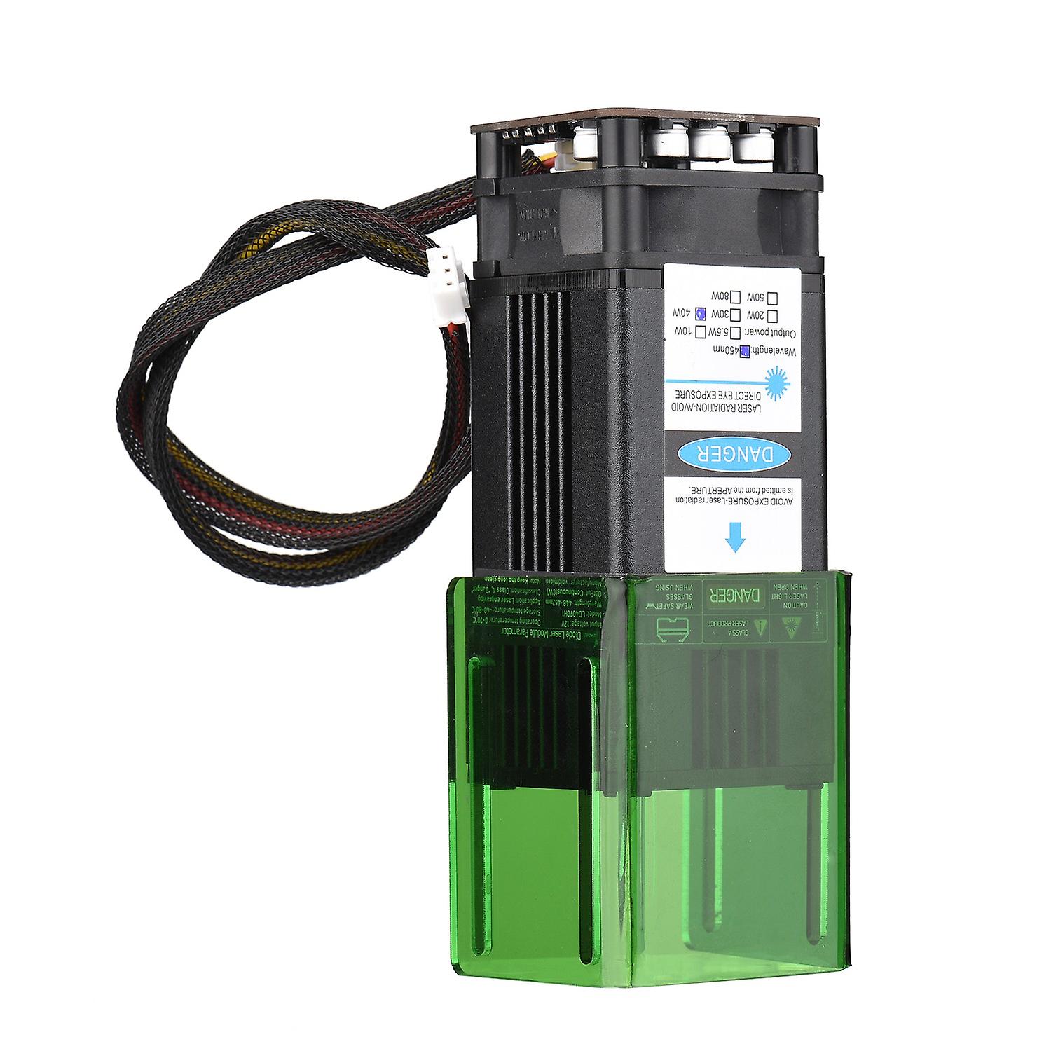 450nm 40W Laser Module with Protective Cover Fixed Focal Length Laser Engraving Head High Speed Lase