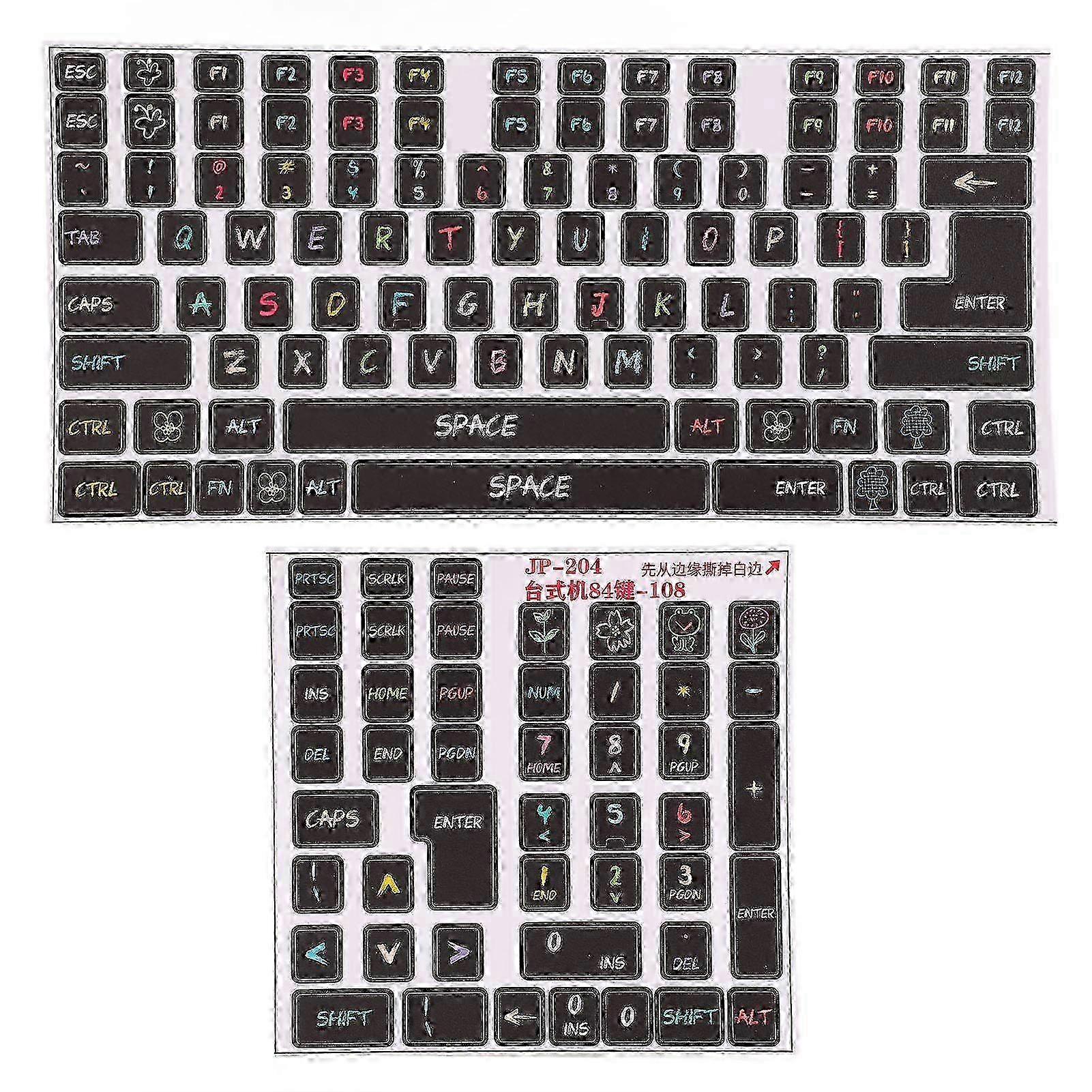Upgrade Your Workspace With Universal Keyboard Stickers, Easy For Study Communicate, Renew Your Keyboard, High Quality Vinyl Material for Desktop,