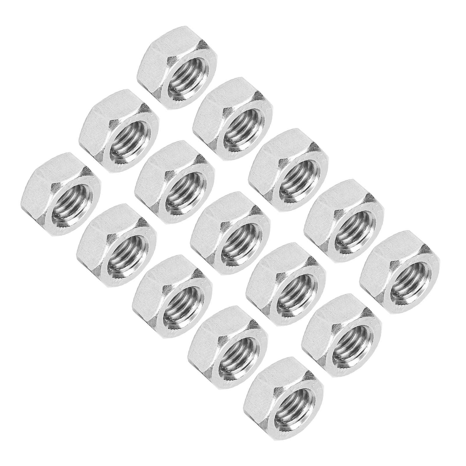 100Pcs M8 304 Stainless Steel Hex Nut Deep Thread Fasteners