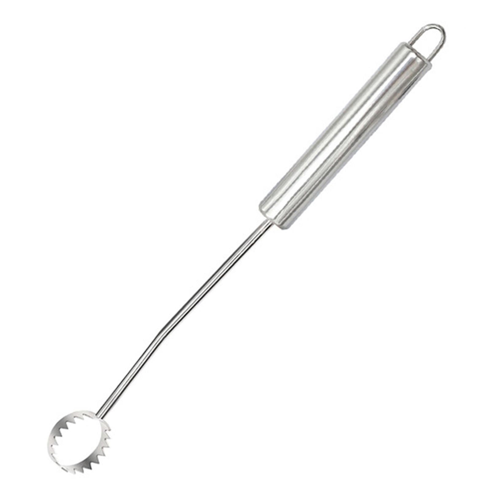 Lung Scraper Food Grade Stainless Steel Long Handle Sharp Zigzag Head Remove Poultry Lungs Chicken Lung Removal Tool Chicken Processing Equipment Lung