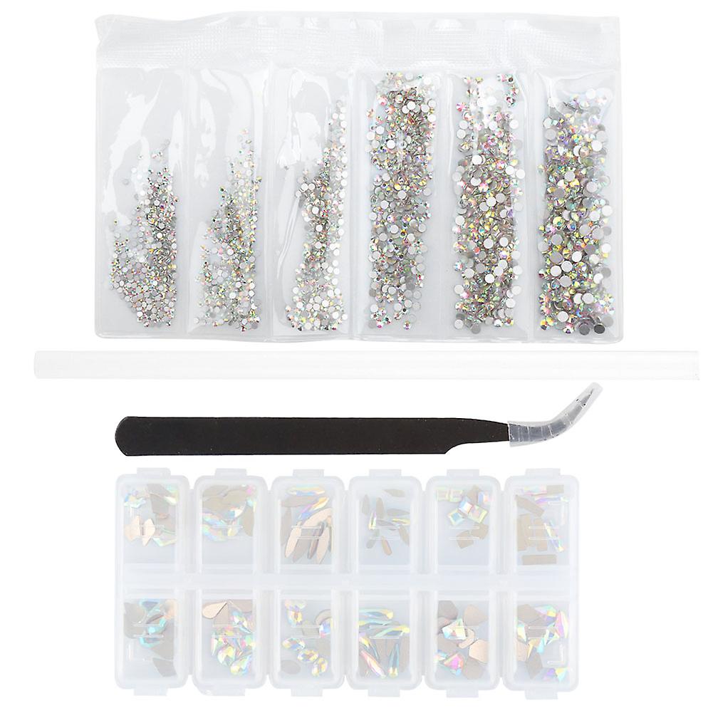 Sparkling Rhinestone Kit, Wide Applications For Crafting And D.I.Y Projects, Lead Free And Safe To Use, Includes Storage Box With Independent Grids,