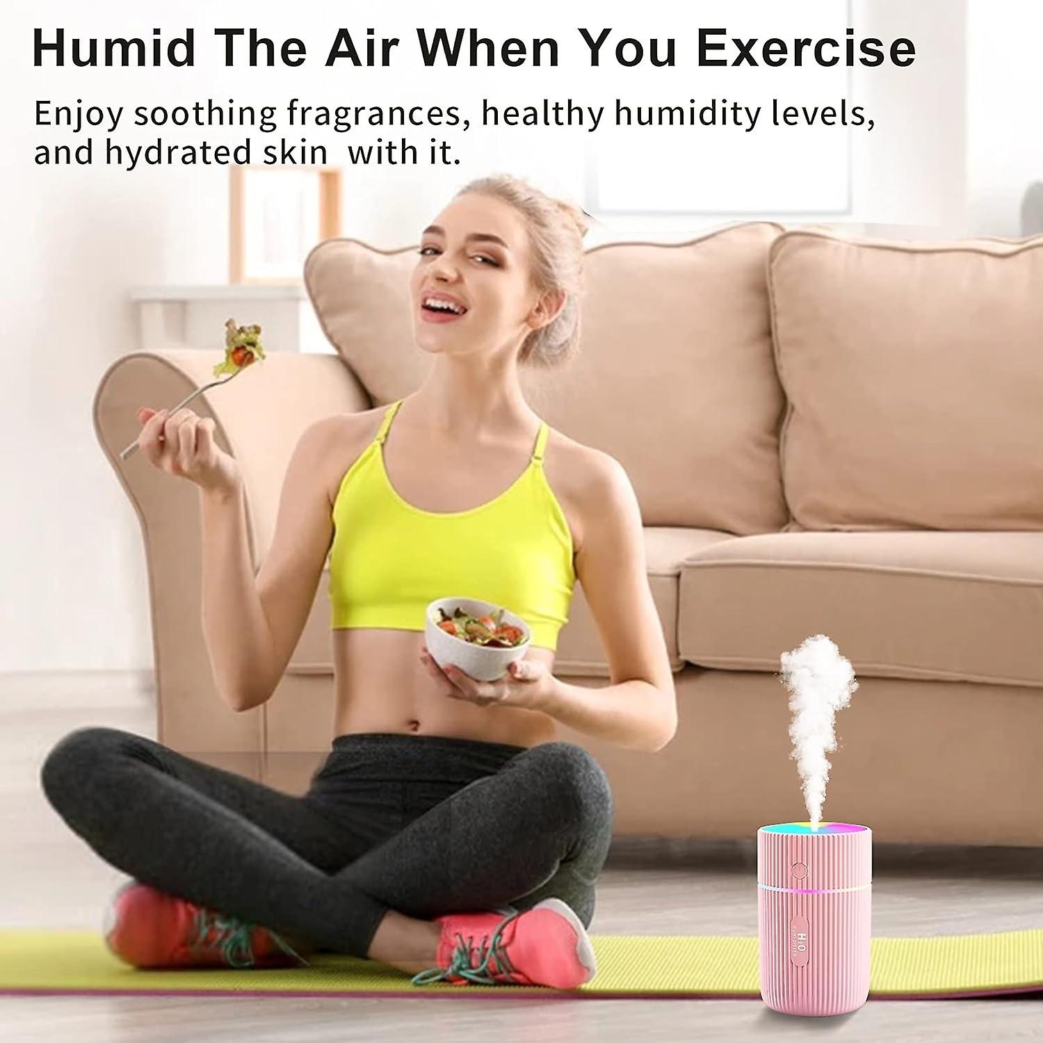Humidifier, Mini USB Ultrasonic Humidifier, Pink