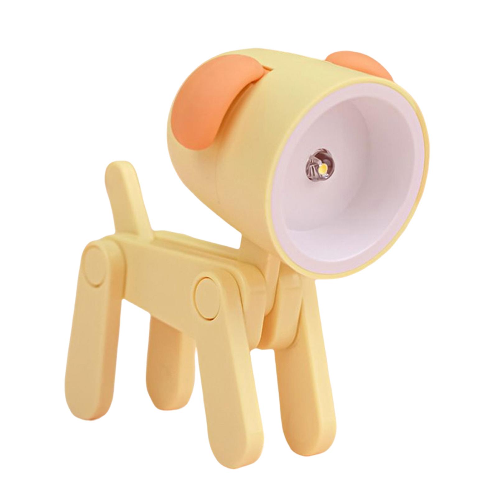 Mini Cute Puppy Night Light Decorative Ornaments Multifunctional Adjustable at Random Angle Suitable for Bedside